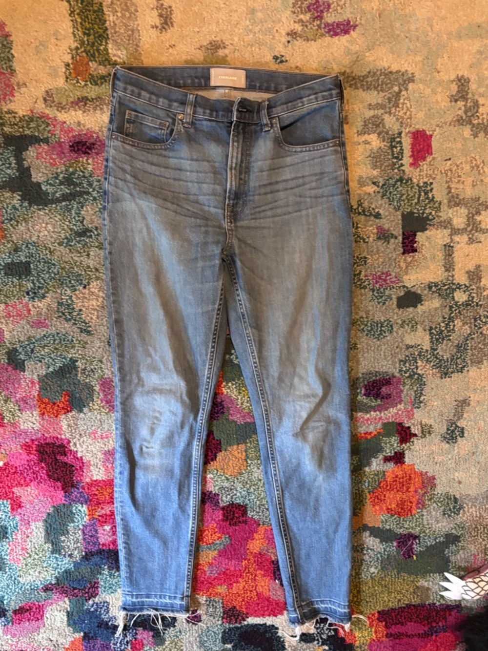 Everlane Light Blue Skinny Jeans - Frayed Hem